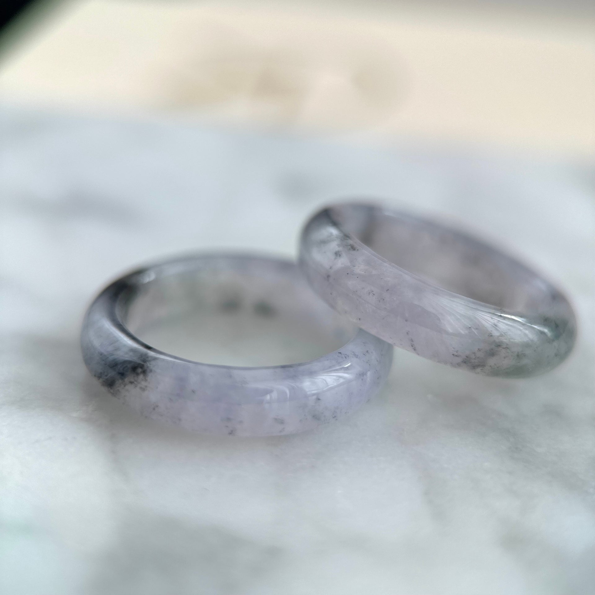 Icy Lavender Wuji Jadeite Ring