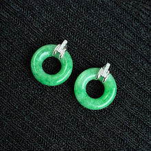 Load image into Gallery viewer, Circle of Grace Jadeite Earrings 圆韵之环
