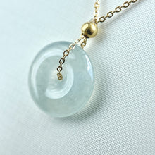 Load image into Gallery viewer, 619488 Highly Translucent Icy White Jadeite Donut Pendant
