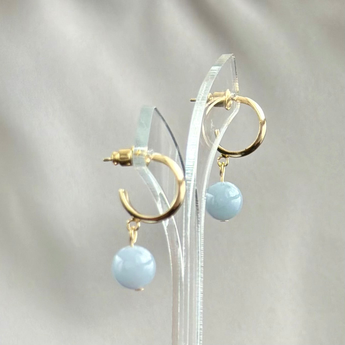 Whispers of Wisteria Jadeite Earrings 藤紫低语