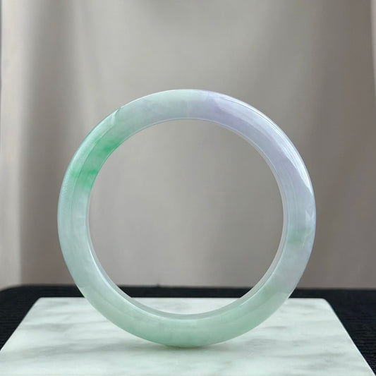 Aurora of the Jade Lake Jadeite Bangle 54.7mm 翠湖曙光