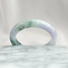 Load image into Gallery viewer, 204553 52.0mm Colour of Spring Purple with Green Jadeite Bangle
