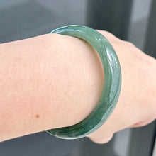 Load image into Gallery viewer, 31957 56.6mm Emerald Ocean’s Whisper Bluish Green Jadeite Bangle
