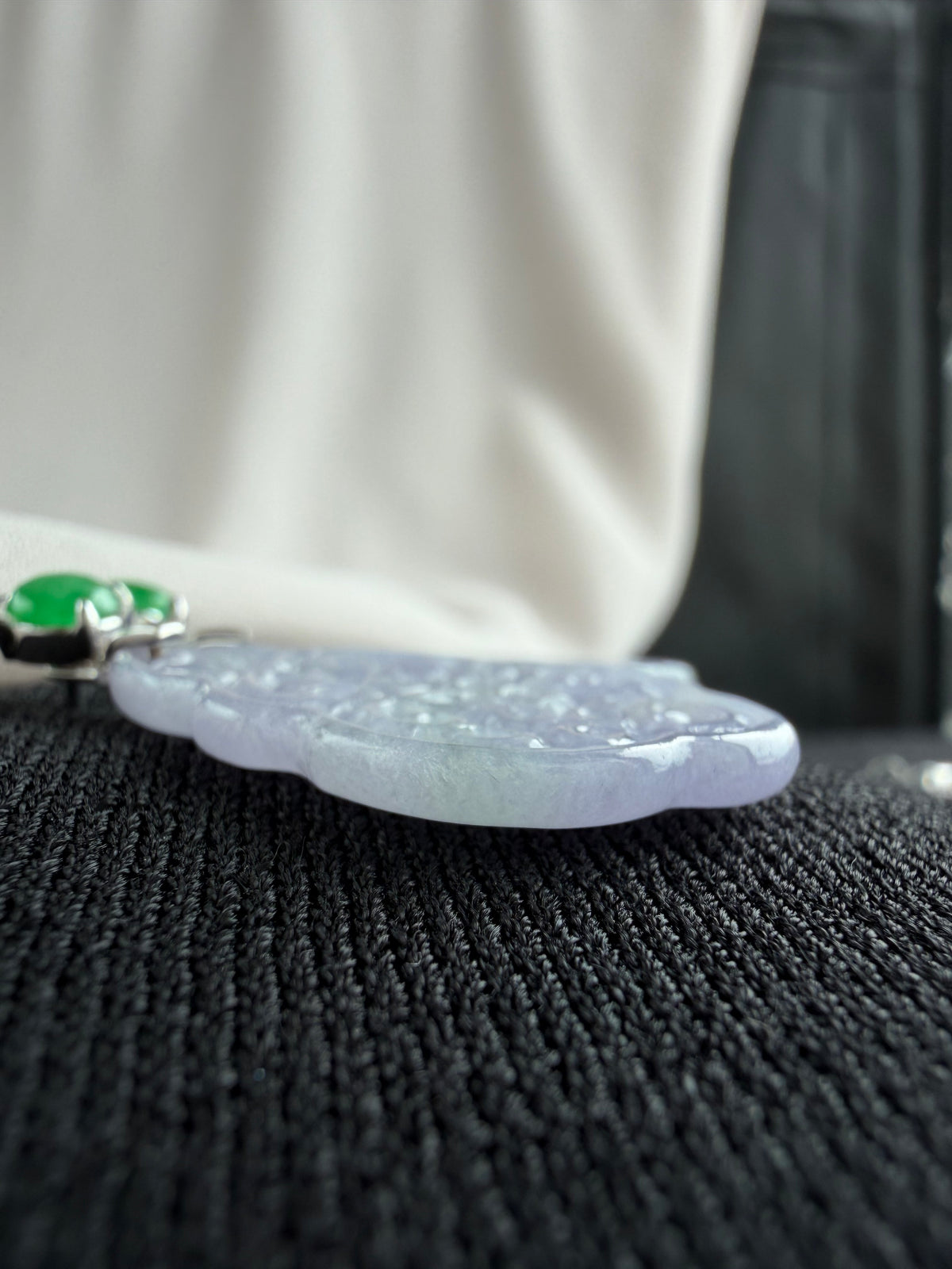 Violet Aura Jadeite Earrings 紫气东来 (Preview)