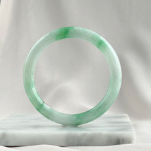 Load image into Gallery viewer, Celestial Silks Rounded Jadeite Bangle 53.1mm 天丝翠韵
