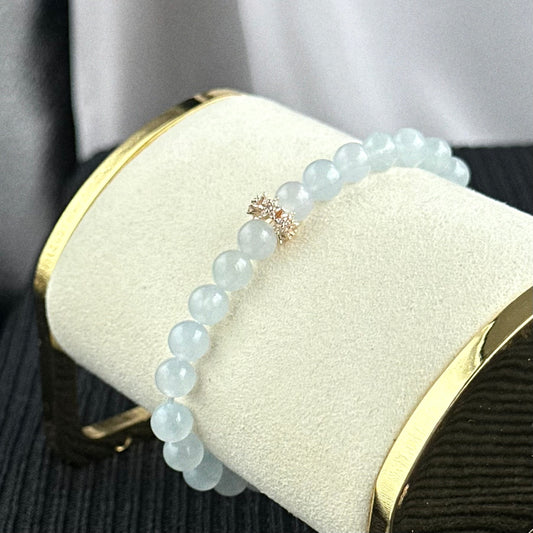 Dewdrop Light 6.7mm Jadeite Bracelet 露华轻吟