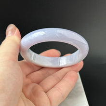 Load image into Gallery viewer, 61555 55.0mm Icy Furong Lavender Purple Jadeite Bangle
