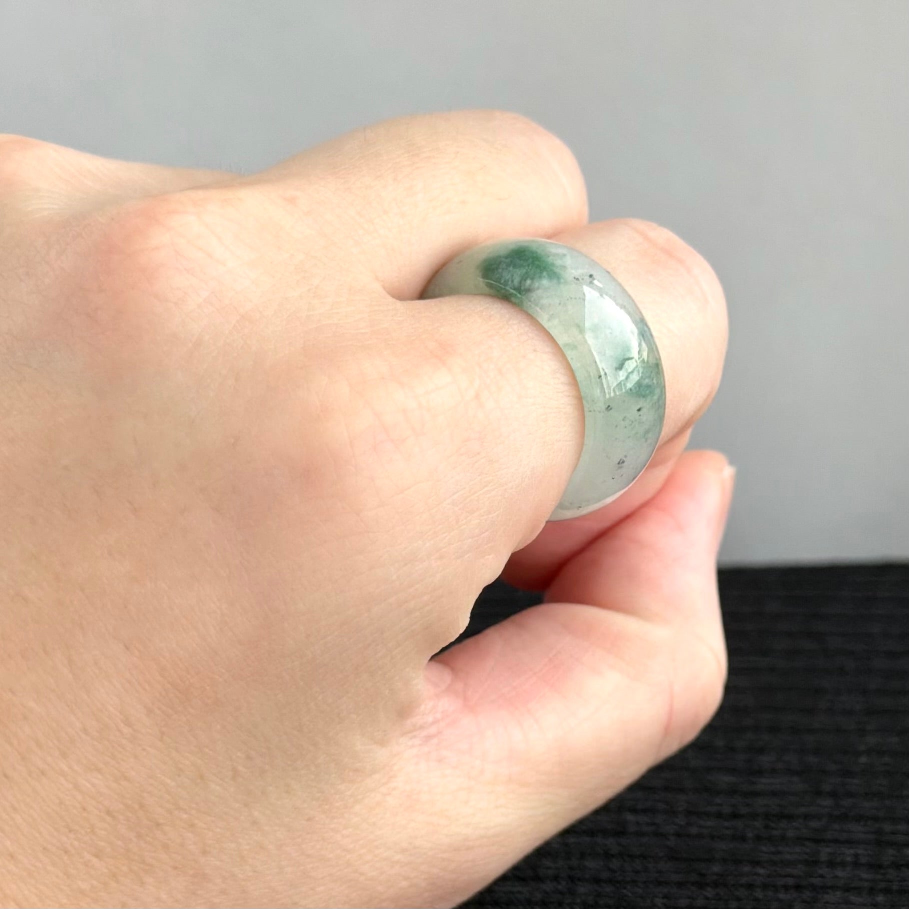 The Stardust Galax: Cosmic Ink 20mm Jadeite Ring 星辰流光