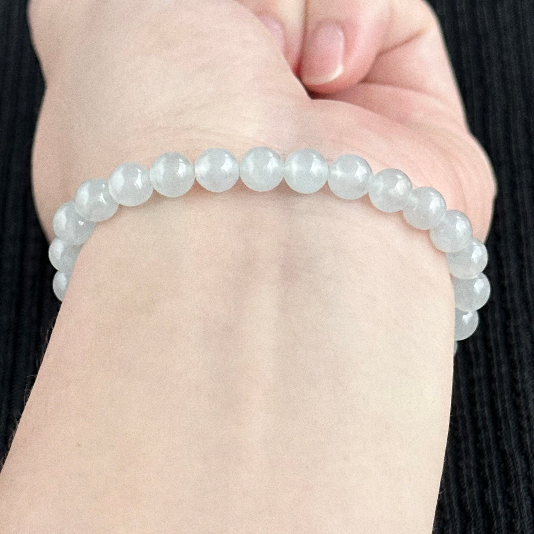 Dewdrop Light 6.7mm Jadeite Bracelet 露华轻吟