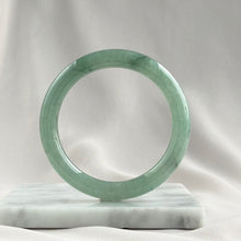 Load image into Gallery viewer, West Lake Mist Rounded Jadeite Bangle 56.5mm 西湖烟雨

