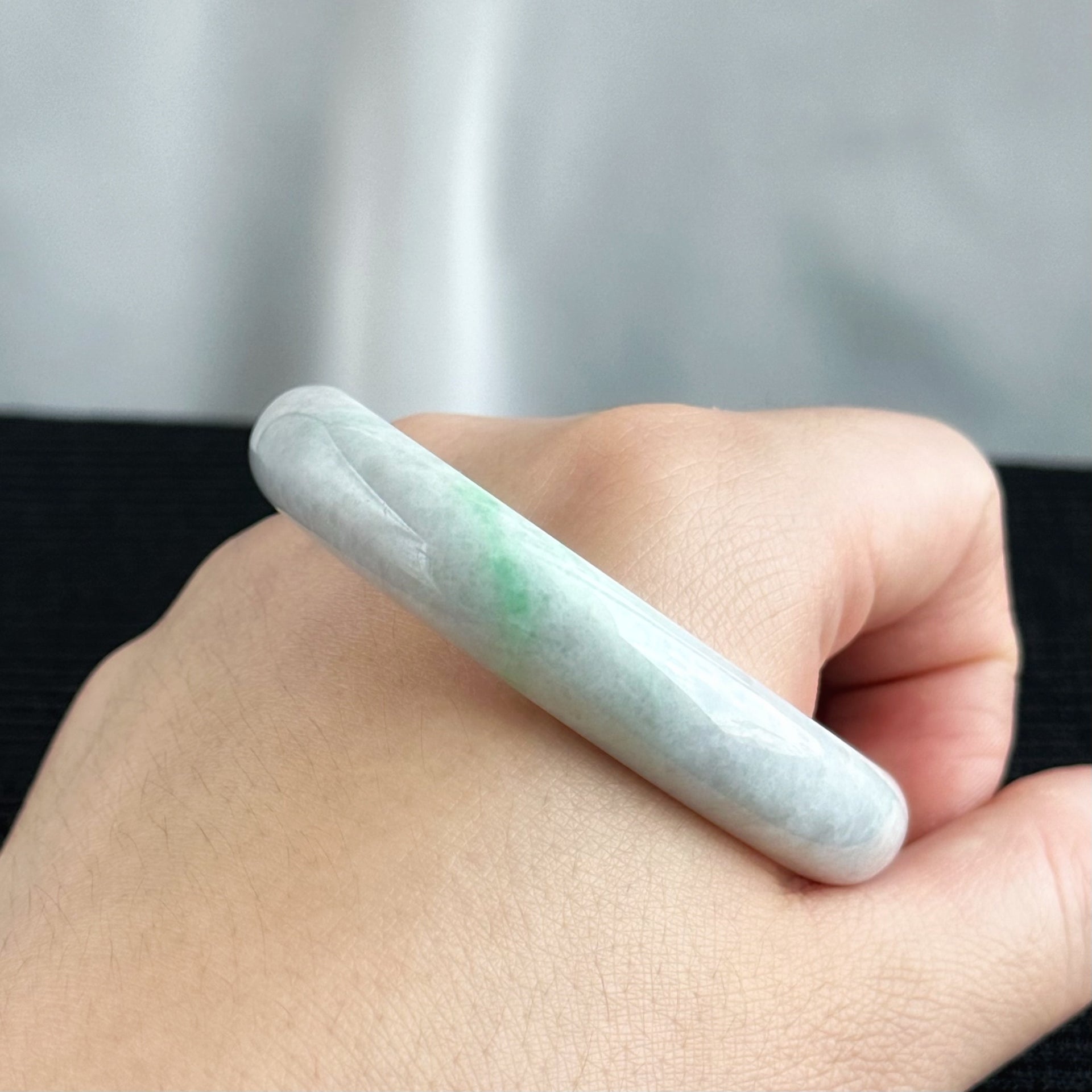 Spring Awakening 56.2mm Jadeite Bangle 春晓