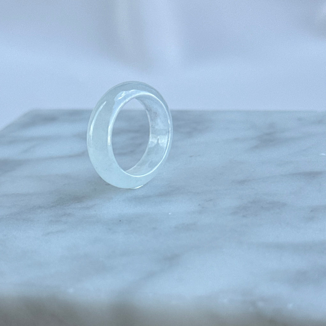 80588 Icy White Jadeite Ring