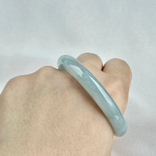 Load image into Gallery viewer, 111754 53.5 Oval Highly Translucent Blue Jadeite Bangle
