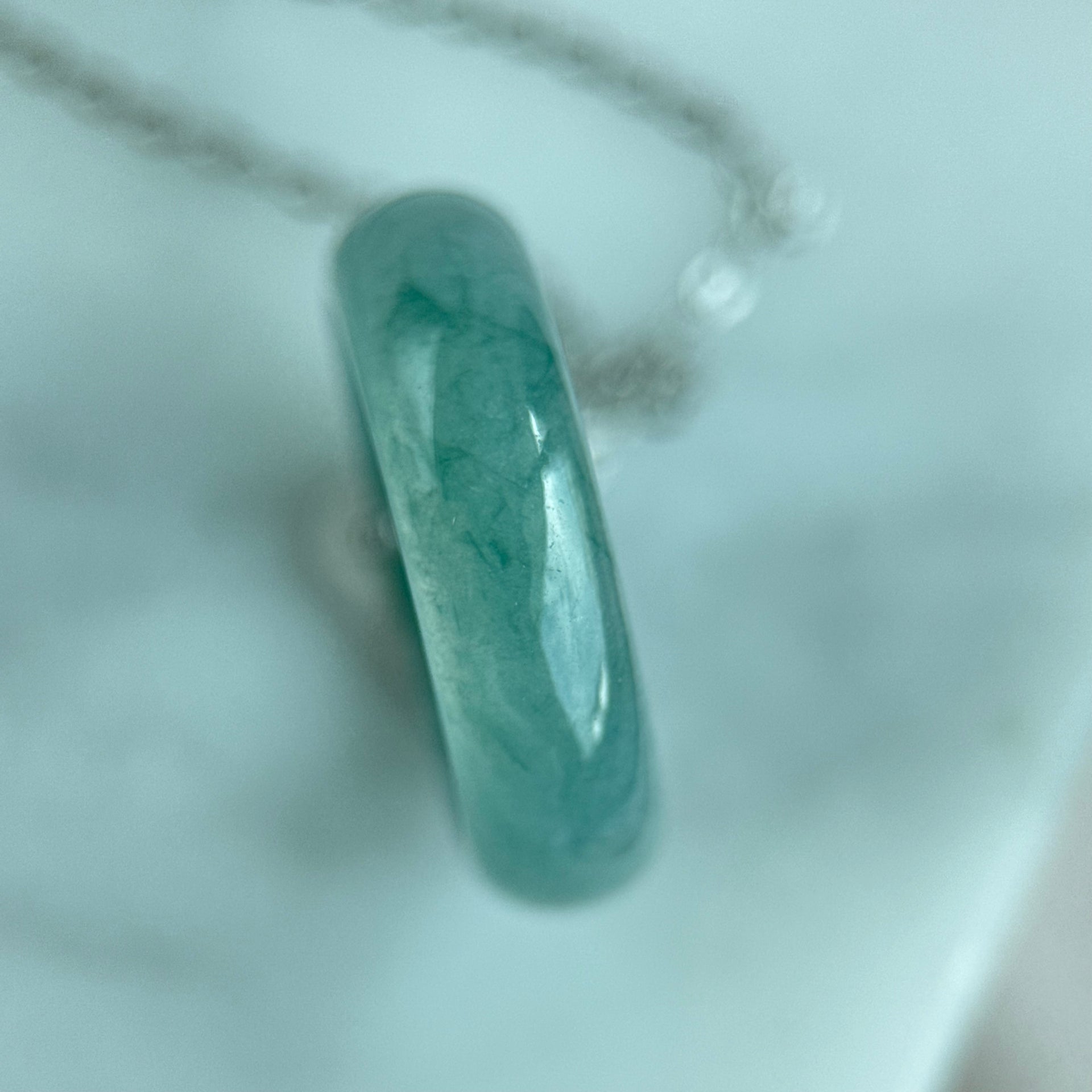 15.2mm Glacier Blue Jadeite Ring