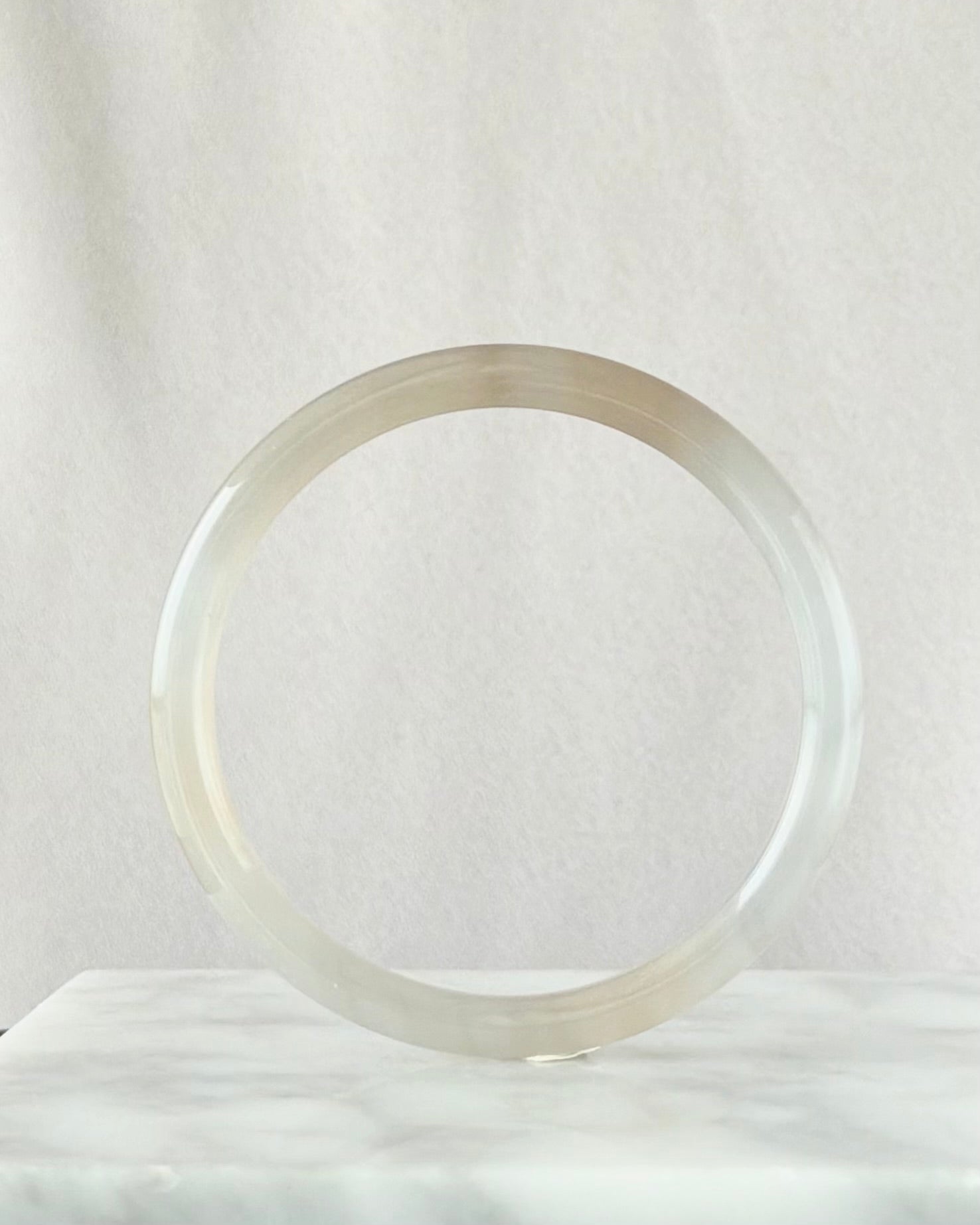The Dawn Lotus 50.5mm Nephrite Bangle 晨曦初荷 (Preview)