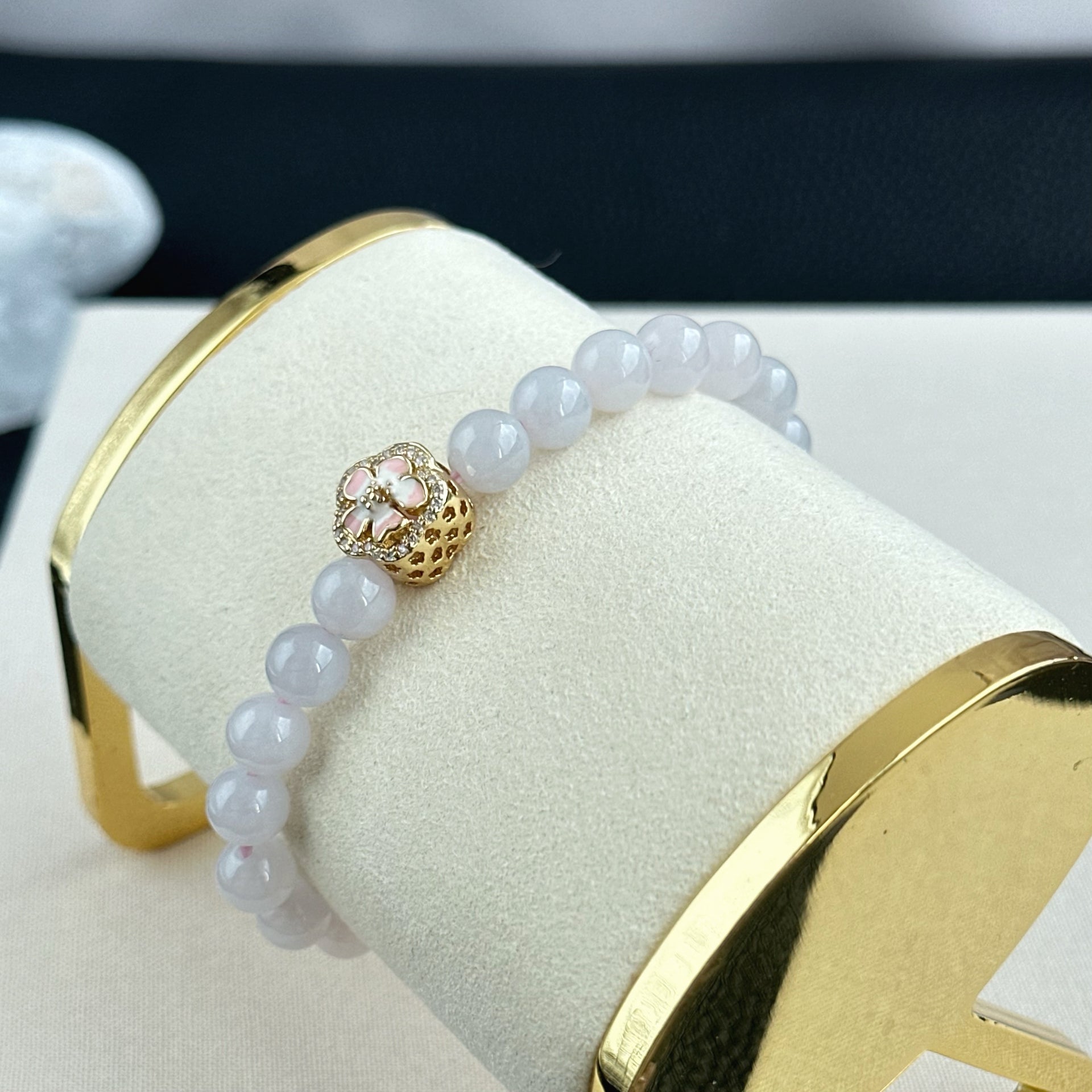 Lotus Harmony Jade Bracelet