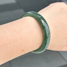 Load image into Gallery viewer, 31957 56.6mm Emerald Ocean’s Whisper Bluish Green Jadeite Bangle
