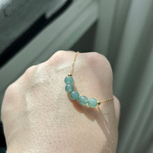 Load image into Gallery viewer, 61188 Translucent Bluish Green Type A Jade Beaded Necklace / Earrings
