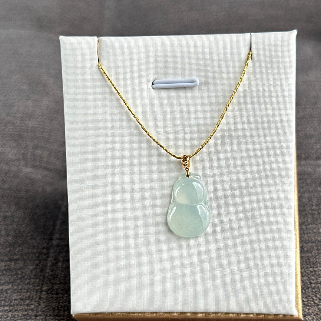 13191 Highly Translucent Light Green Hulu Jadeite Pendant
