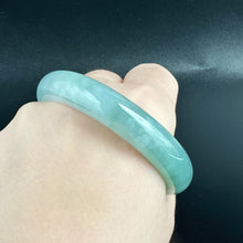 Load image into Gallery viewer, 80157 57.0mm Highly Translucent Blue Jadeite Bangle
