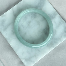 Load image into Gallery viewer, 蓝静云光 Glacier Blue Oval Jadeite Bangle 55.0mm
