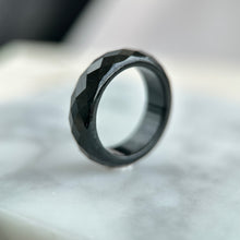 Load image into Gallery viewer, 18.2mm Black Wuji Jadeite Ring
