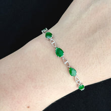 Load image into Gallery viewer, River of Emerald Light Jadeite Bracelet 翠影流光

