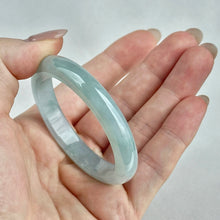 Load image into Gallery viewer, 111754 53.5 Oval Highly Translucent Blue Jadeite Bangle
