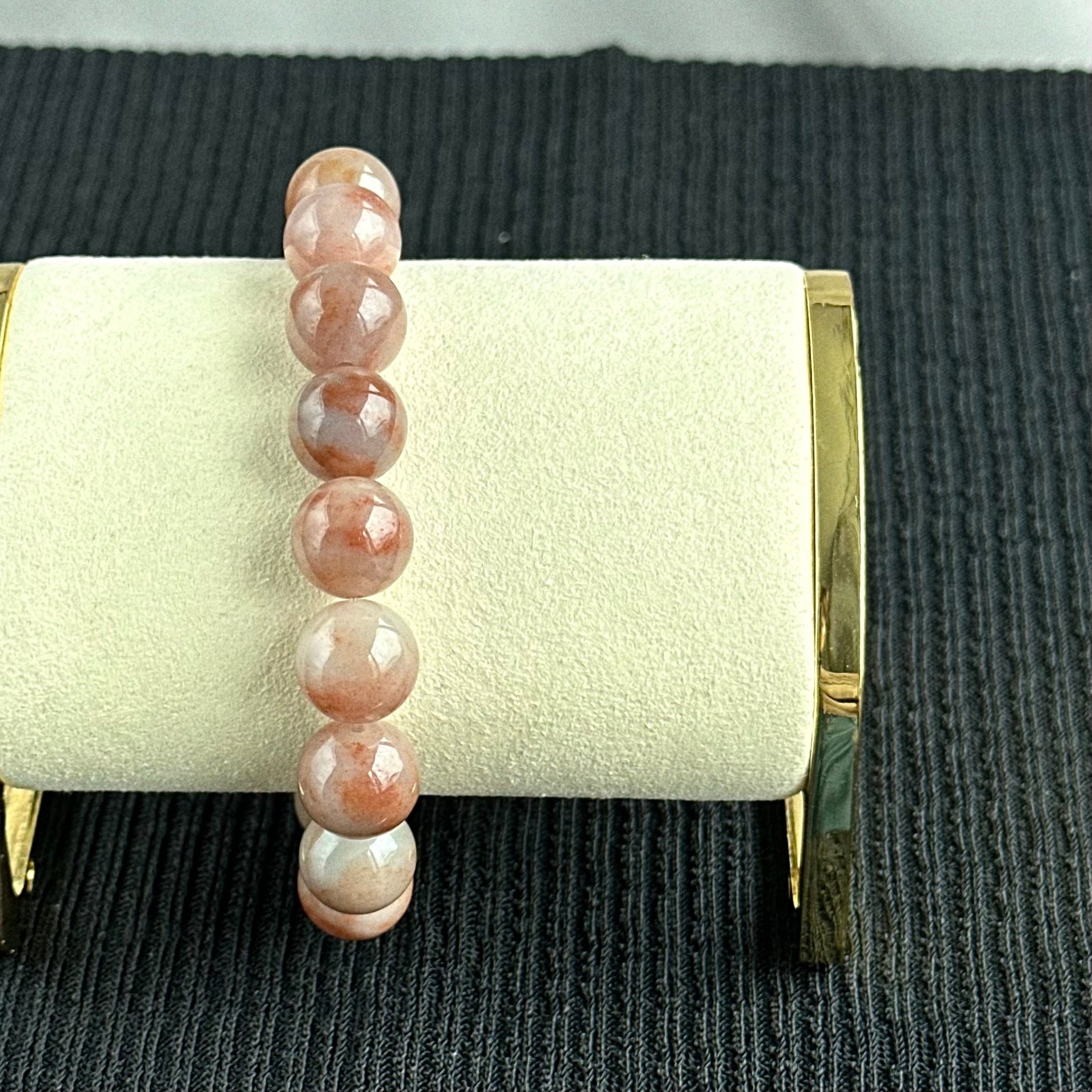 Autumn Blush 12.5mm Jadeite Bracelet 秋霞流光