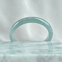Load image into Gallery viewer, 111754 53.5 Oval Highly Translucent Blue Jadeite Bangle
