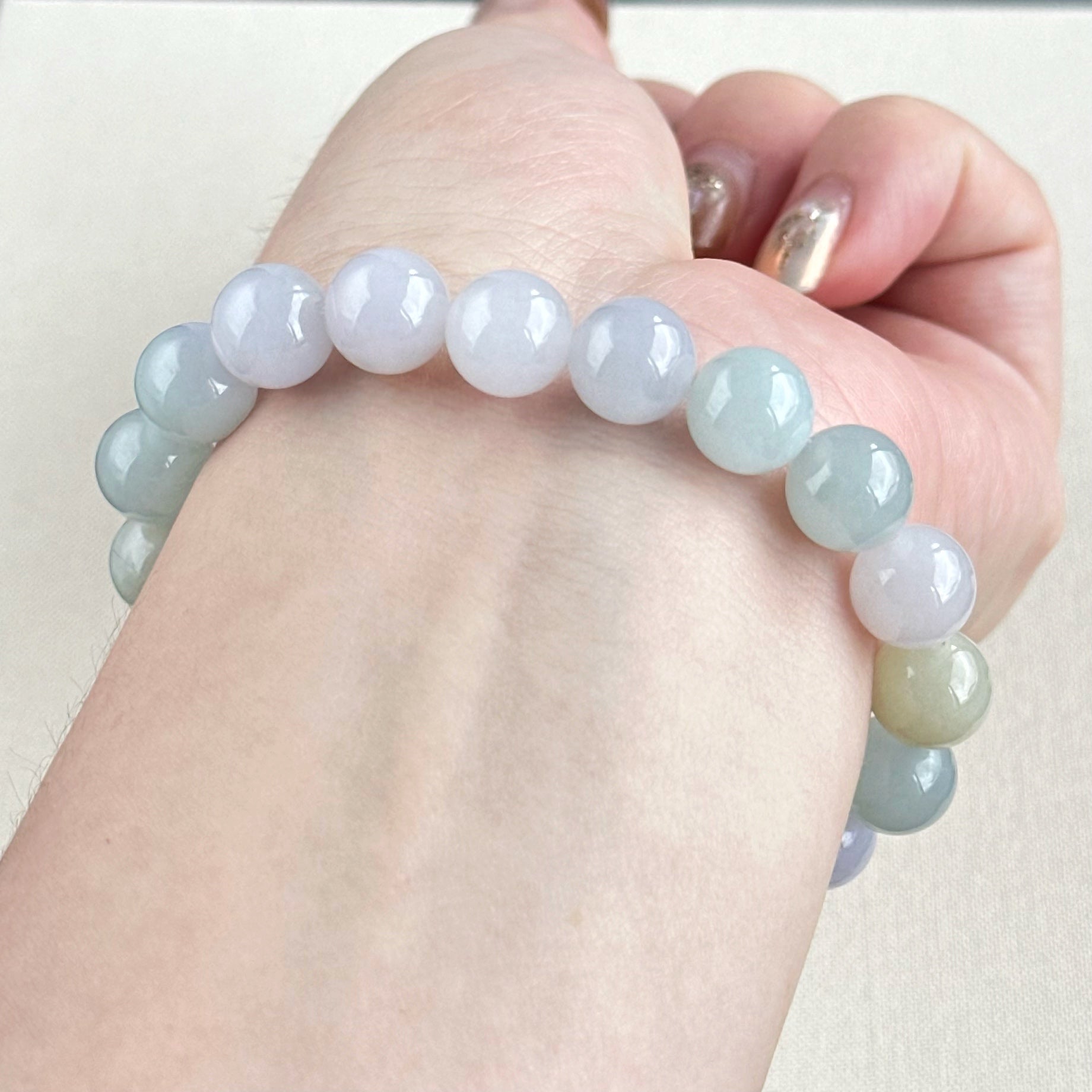 Macaron Blush Jade Bracelet
