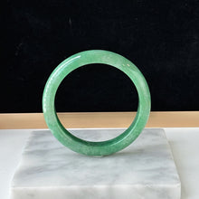 Load image into Gallery viewer, 123055 54.5mm Full Intense Green Jade Bangle

