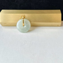 Load image into Gallery viewer, 88828 Highly Translucent Colourless Jade Donut Pendant
