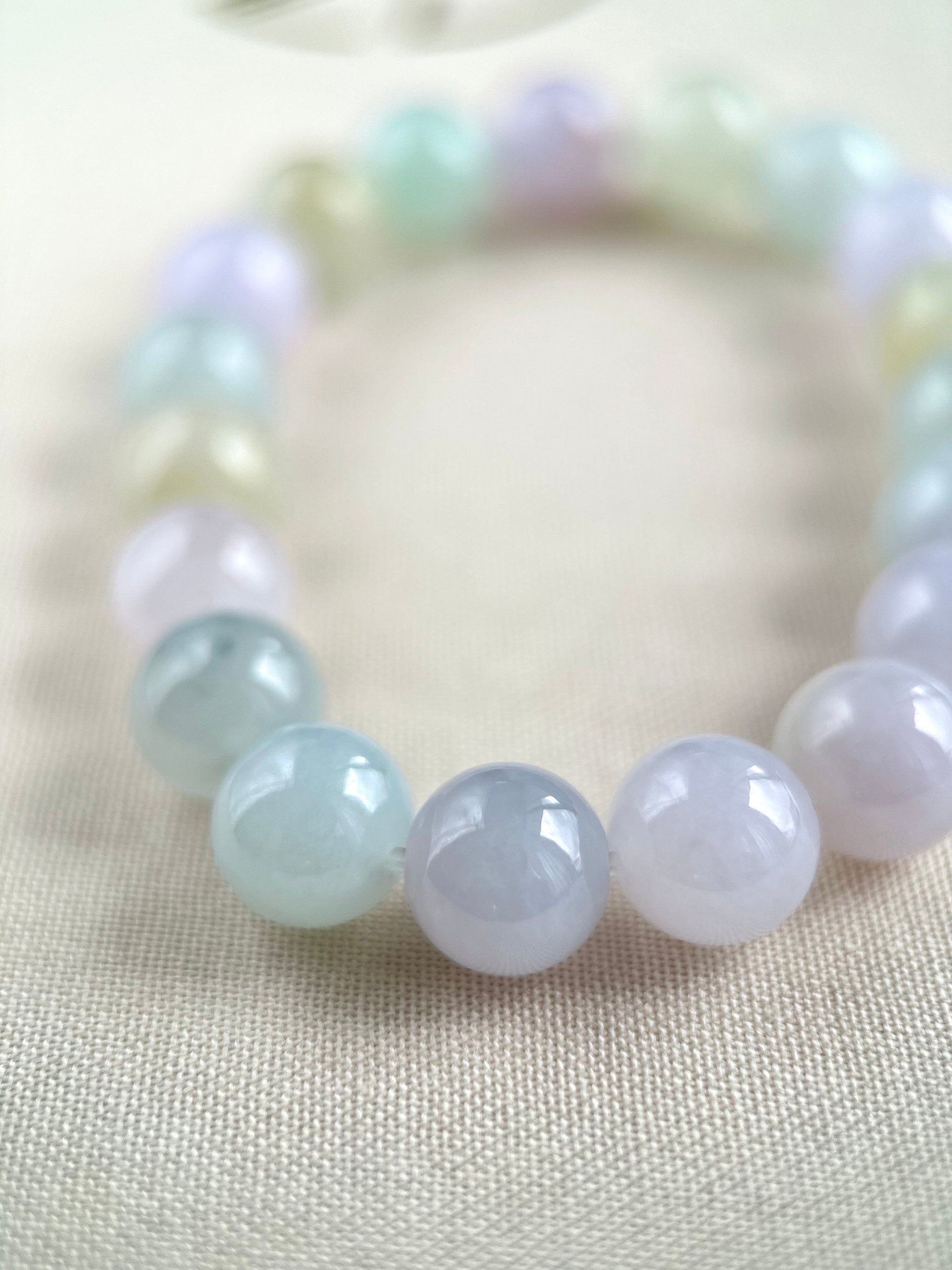 Macaron Blush Jade Bracelet