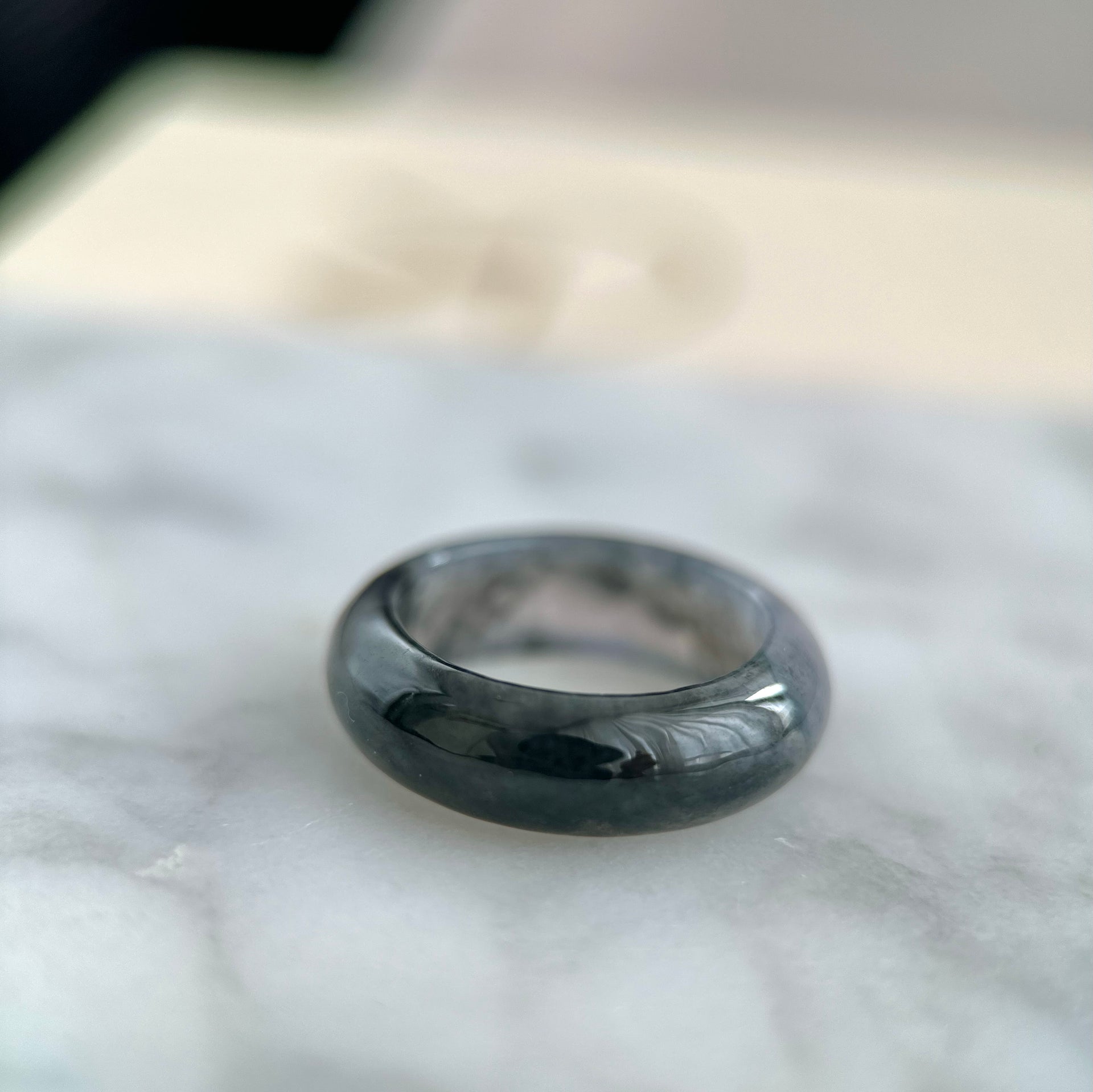 Icy Lavender Wuji Jadeite Ring