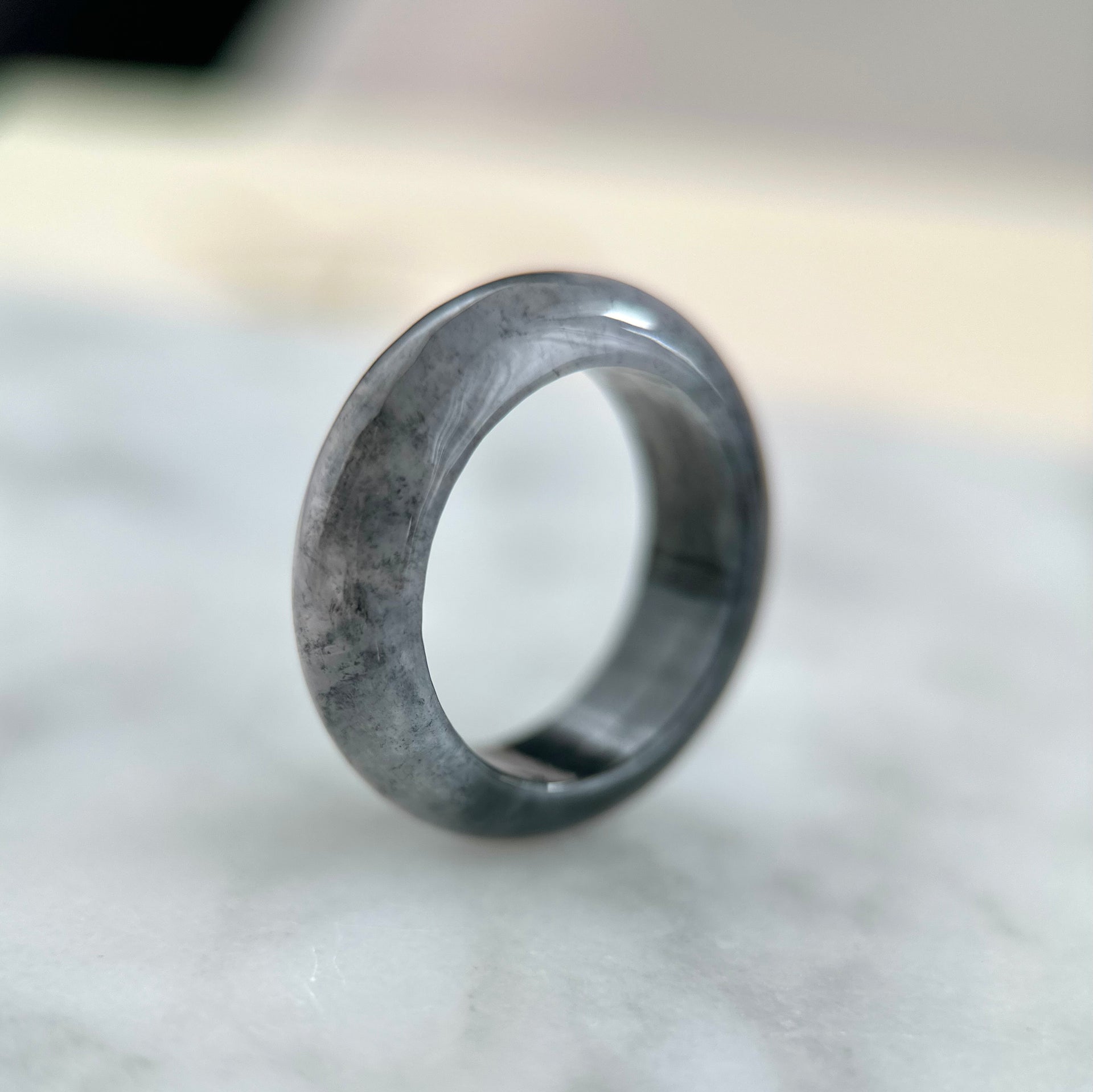 Icy Lavender Wuji Jadeite Ring