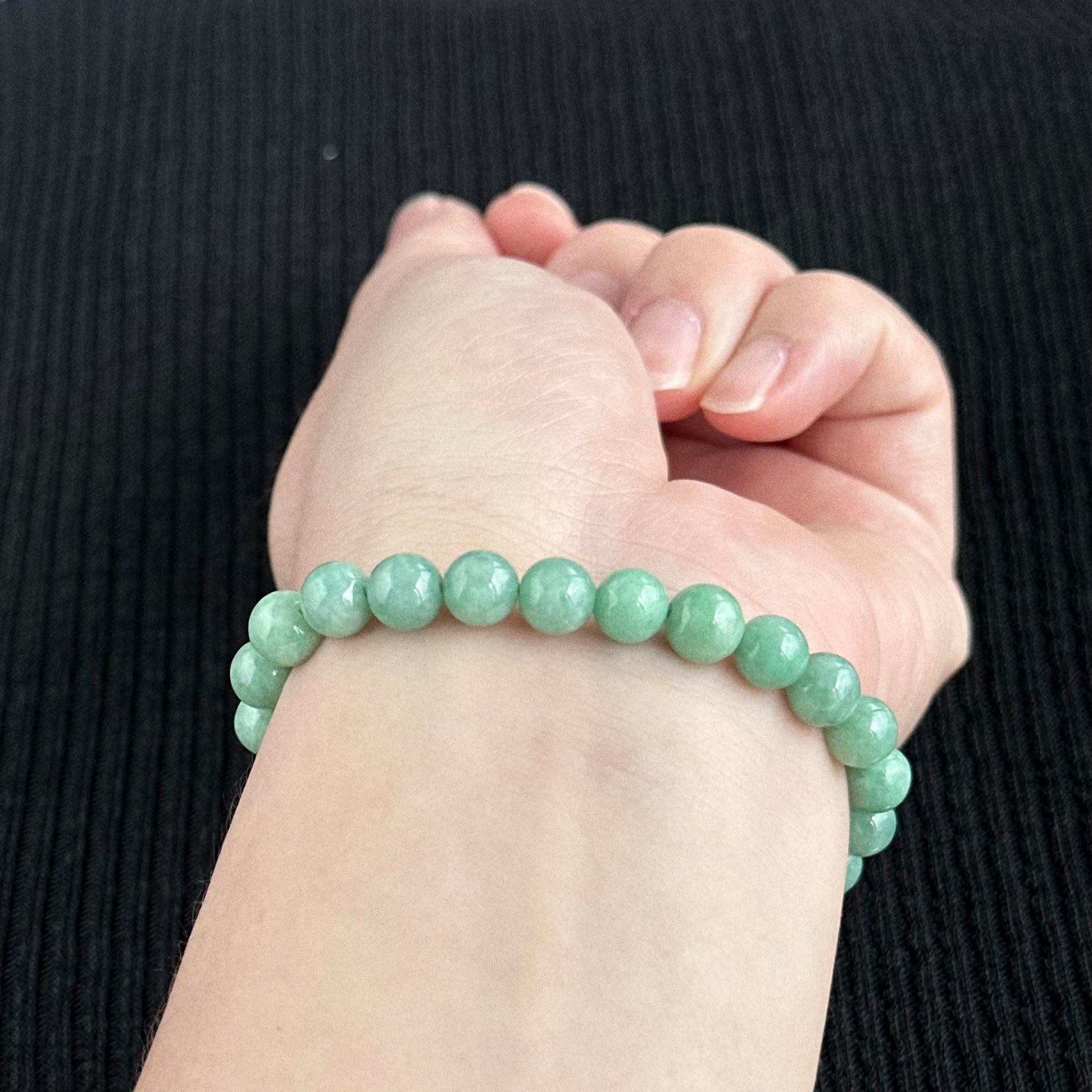 Green Sonata 7.5mm Jadeite Bracelet 绿之奏鸣