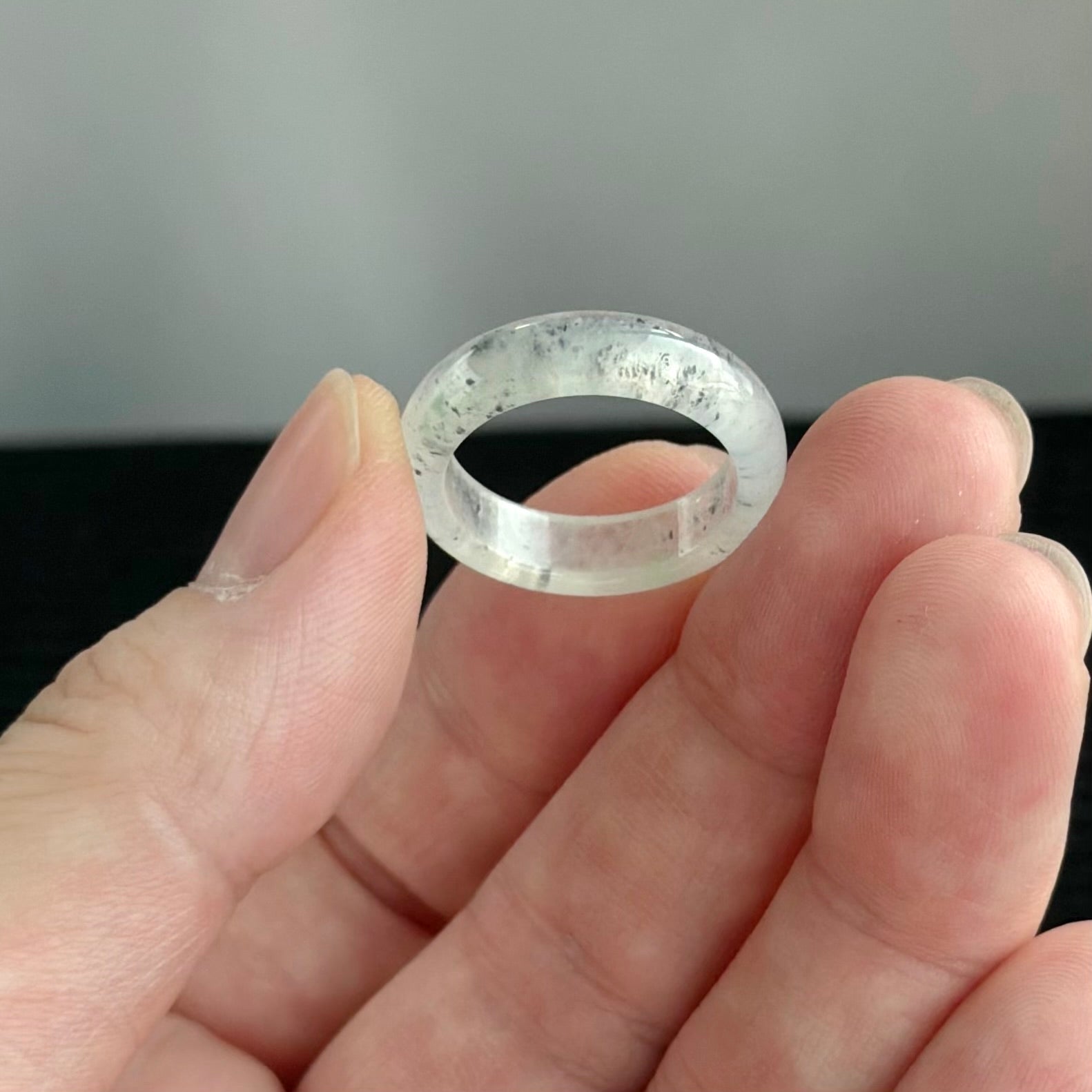 The Stardust Galaxy: Zen Horizon 18.0mm Jadeite Ring 星辰流光