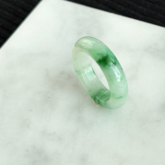 17.3mm Bamboo Dream Jadeite Ring 竹梦青烟