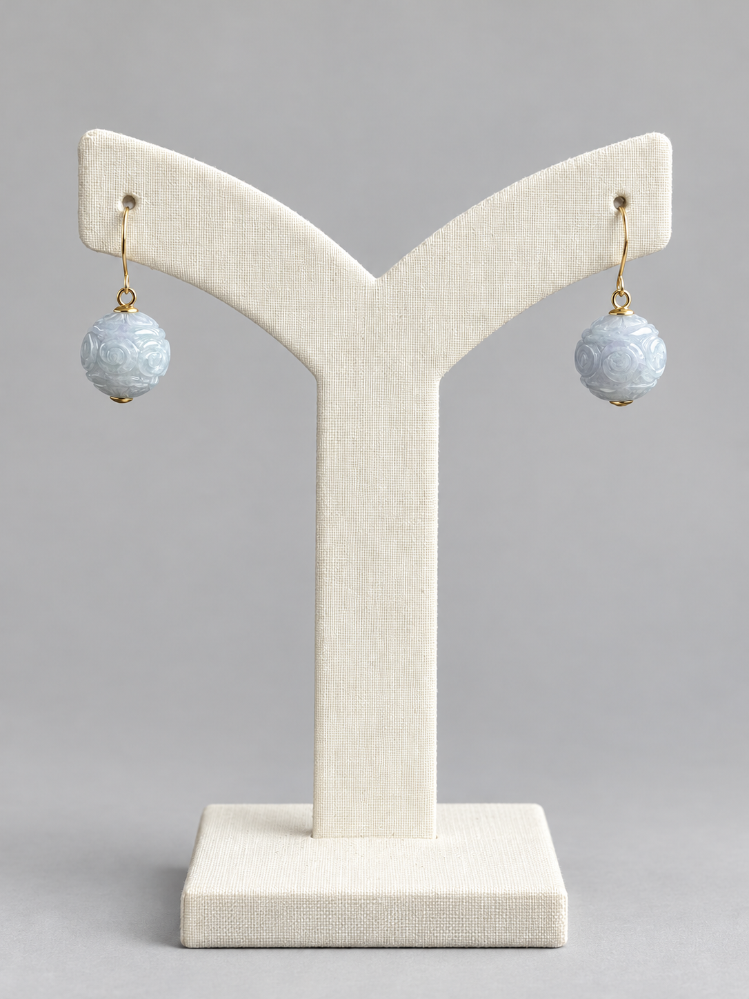 Ruyi Clouds Lavender Jadeite Drop Earrings 如意云 (Preview)