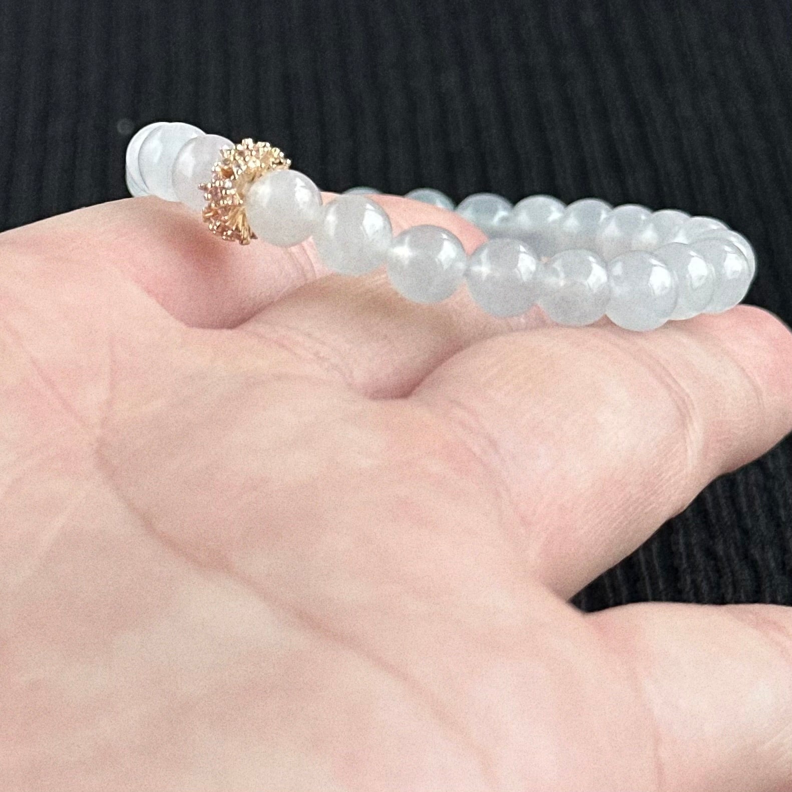 Dewdrop Light 6.7mm Jadeite Bracelet 露华轻吟