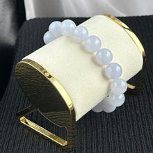 Load image into Gallery viewer, Lavender Frost 12.7mm Jadeite Bracelet 薰光霜影
