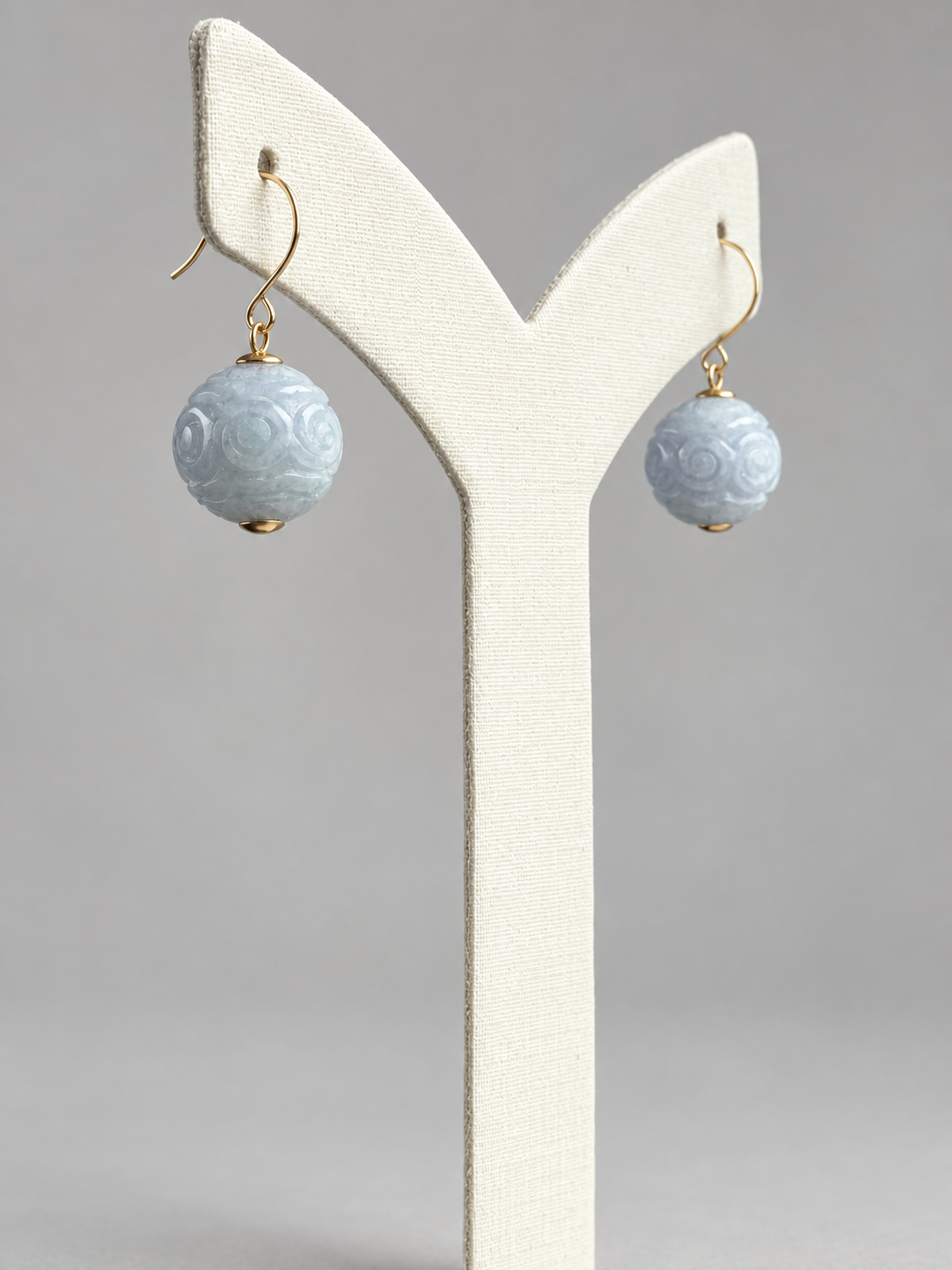 Ruyi Clouds Lavender Jadeite Drop Earrings 如意云 (Preview)
