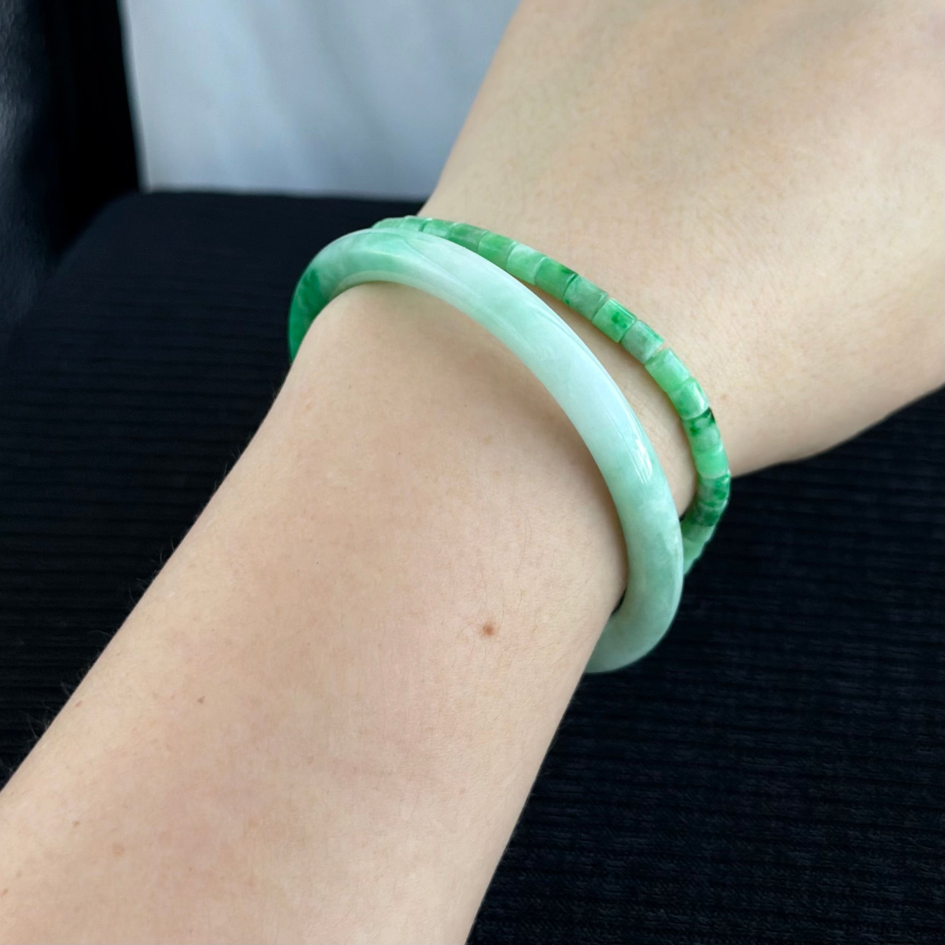 Bamboo Whisper Jadeite Bracelet 竹语