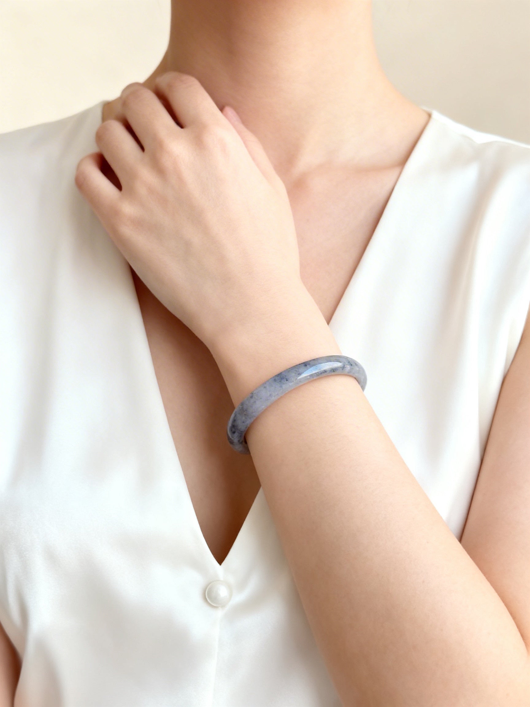 Twilight over the Silk Road Jadeite Bangle 54.8mm 西域晚霞