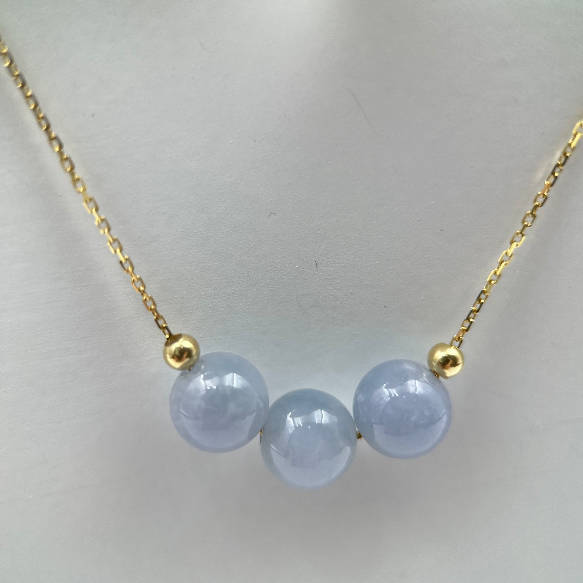 22381 Ja’dew Aura Lavender Jade Necklace