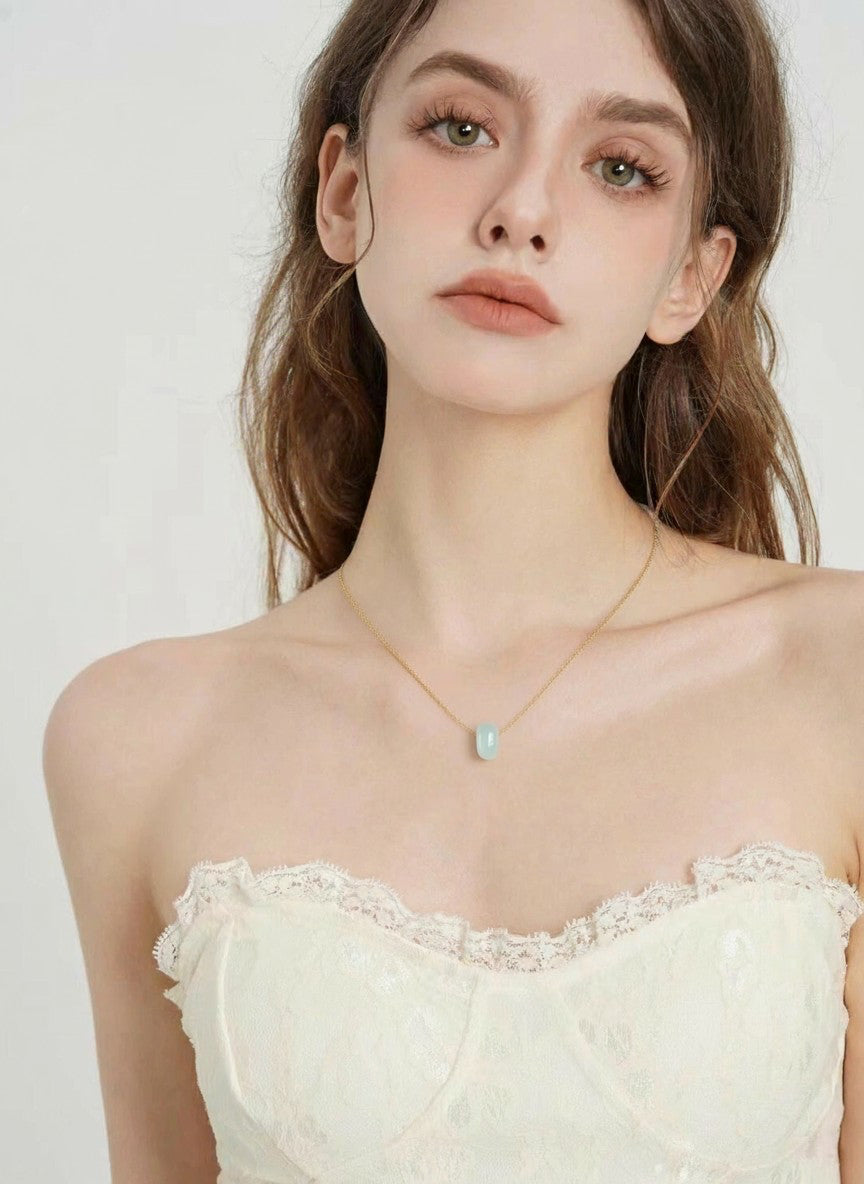 Snowmist Charm Jadeite Pendant 雪雾小环