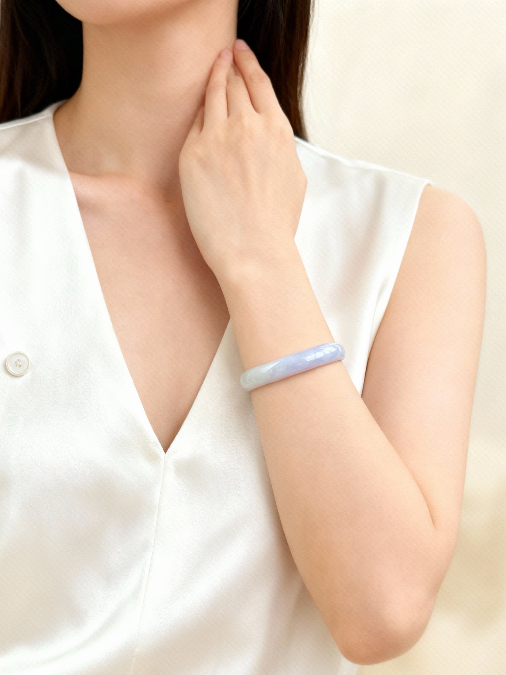 Dawn Over Violet Skies Jadeite Bangle 54.2mm 晓空紫韵