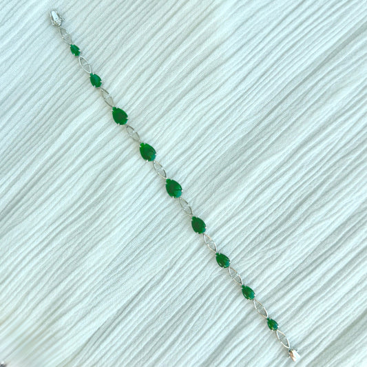 River of Emerald Light Jadeite Bracelet 翠影流光