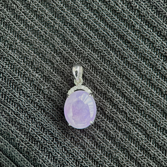 Whisper of Lavender Light Jadeite Pendant 紫光絮语